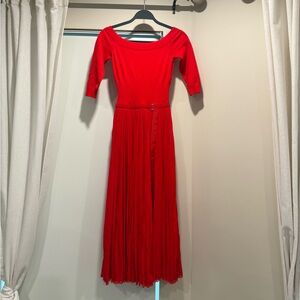 Red Alexander McQueen dress